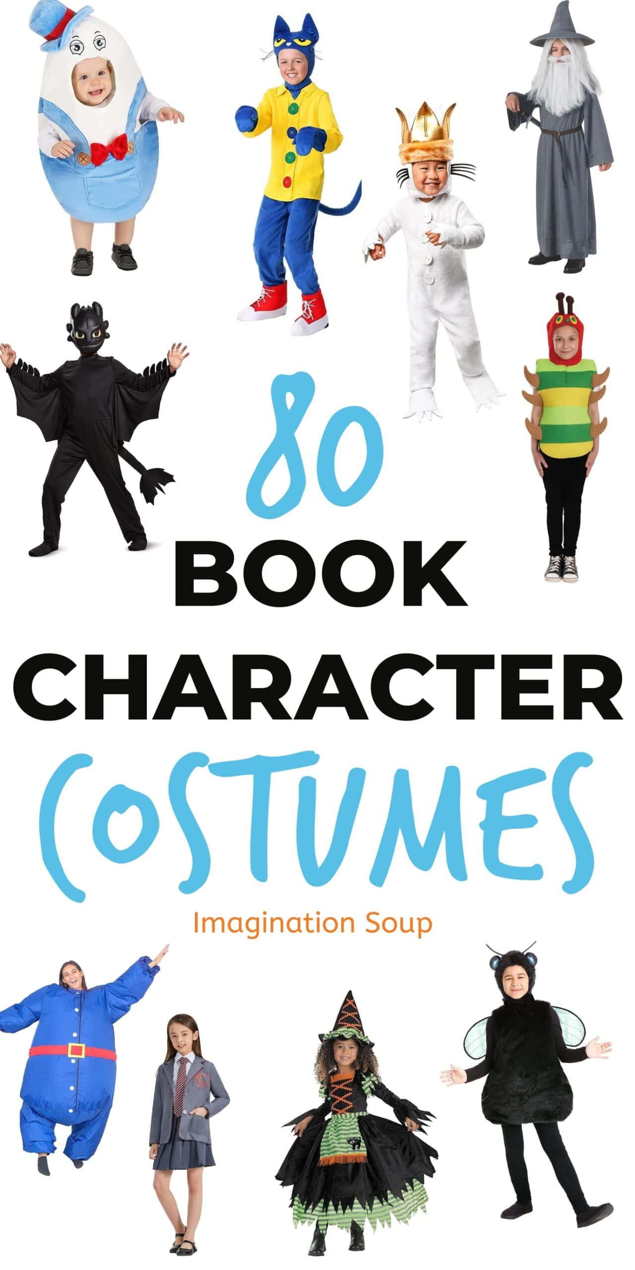 Dress up as your favorite book character for Halloween and have a Happy Bookish Halloween (or World Book Day)! How about one of these book character costume ideas from the favorite children's picture and chapter books?
Bring a favorite book character to life with easy book character costumes that you buy -- or make. I even have book character costume ideas for adults and for teachers!