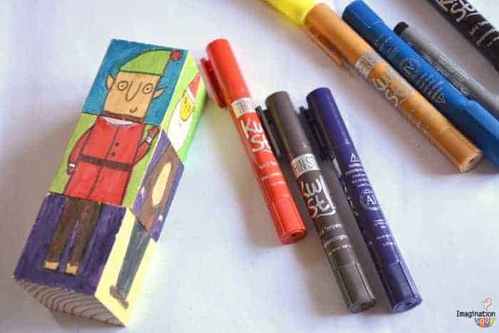 Christmas Crafts for Kids Kwik Stix mix and match blocks
