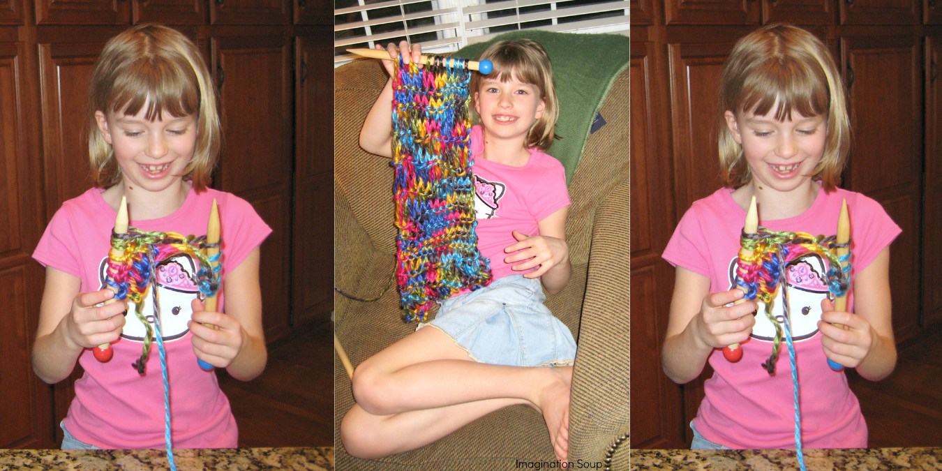 teach kids how to knit