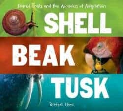 New Spring Books for Kids About Nature and Animals Shell Beak Tusk- Shared Traits and the Wonders of Adaptation by Bridget Heos New Spring Books for Kids About Nature and Animals